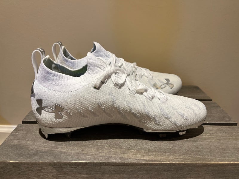 Under Armour Spotlight Lux MC Football Cleats White/Silver 