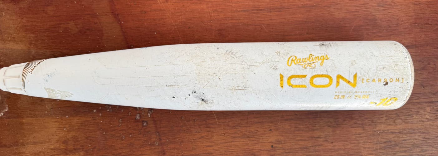 2024 Rawlings Icon USSSA Certified Bat (-10) Composite 19 oz 29" (Used)
