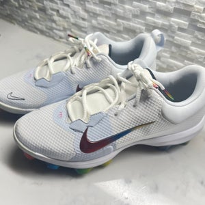 White Men's Size M 10.5 (W 11.5) Adult Nike Low Top Force Trout 9 Pro MCS Molded Cleats (Used)