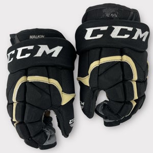 Pro Stock Used 14" CCM HG12 Pittsburgh Penguins Sill Hockey Gloves