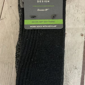 Alpine Design Crew Cut Cushioned Arch Support Wool Work Socks Black LG 8-13