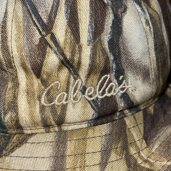 Vintage Cabela's Jones Hunting Bucket Hat Insulated Wetlands Camo Cap Size XXL