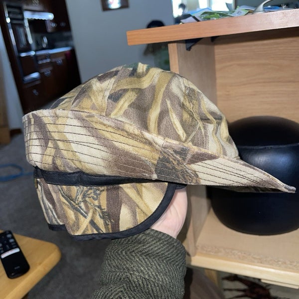 Vintage Cabela's Jones Hunting Bucket Hat Insulated Wetlands Camo Cap Size XXL