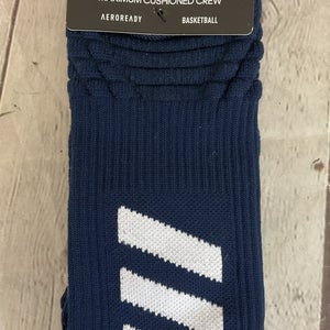 Adidas Creator 365 Maximum Cushioned Crew Basketball Socks Navy XL