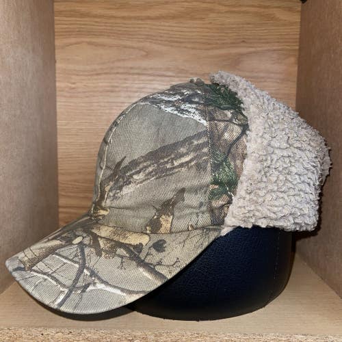 RealTree Xtra Sherpa Fur Lined Ear Flap Strap Camo Hunting Hat Cap