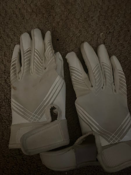 White Small Adult Gloves For Wide Receivers Or Any Position