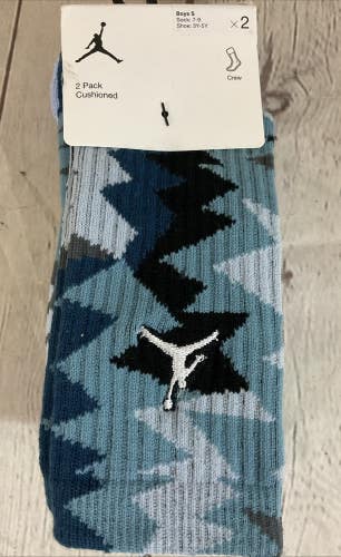 MJ Flight Boy's Cushioned Crew Cut Athletic Socks Multicolor Small 3Y-5Y