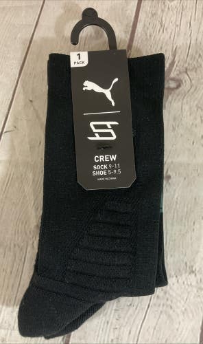 Puma Hoops Arch Support Seamless Crew Cut Basketball Socks Black MD