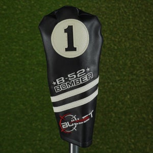 BULLET B-52 BOMBER DRIVER 1 HEADCOVER BLACK / WHITE ~ L@@K!!