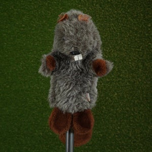 DAPHNE BEAVER ANIMAL HYBRID HEADCOVER GRAY / BROWN ~ L@@K!!