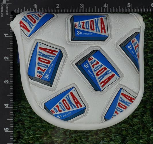CMC DESIGN LIMITED EDITION BAZOOKA GUM MALLET PUTTER HEADCOVER MAGNETIC CLOSURE