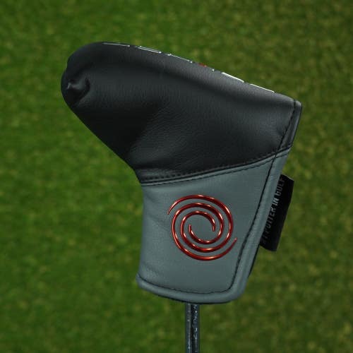 ODYSSEY TRI-HOT MID MALLET PUTTER HEADCOVER MAGNETIC CLOSURE BLACK / GRAY / RED