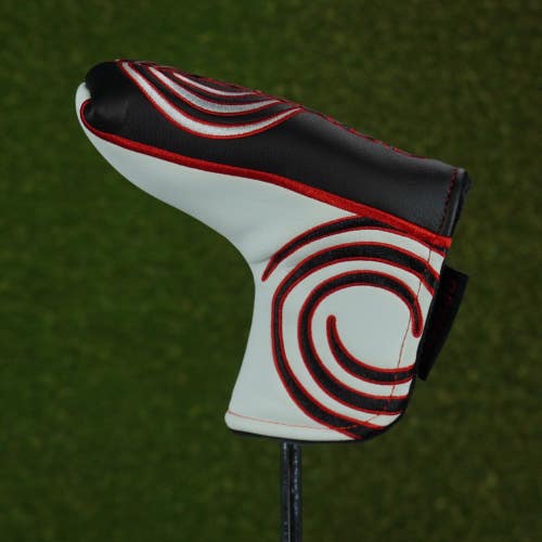 ODYSSEY BLADE PUTTER HEADCOVER MAGNETIC CLOSURE BLACK / WHITE / RED ~ L@@K!!