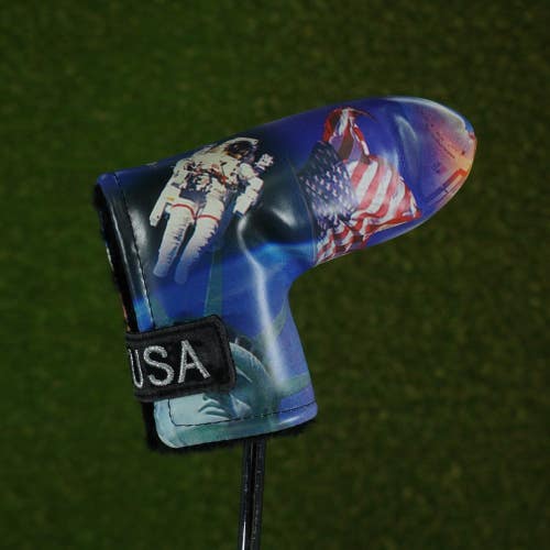 USA AMERICA BLADE PUTTER HEADCOVER MAGNETIC RED / WHITE / BLUE ~ L@@K!!