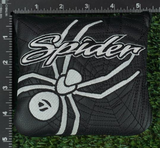 TAYLORMADE SPIDER MALLET PUTTER HEADCOVER CLOSURE BLACK / WHITE ~ L@@K!!
