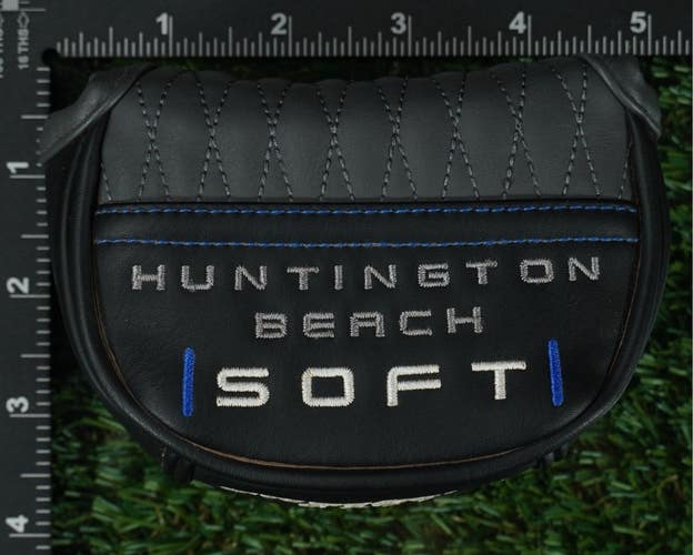 CLEVELAND GOLF HUNTINGTON BEACH SOFT MALLET PUTTER HEADCOVER CLOSURE GRAY