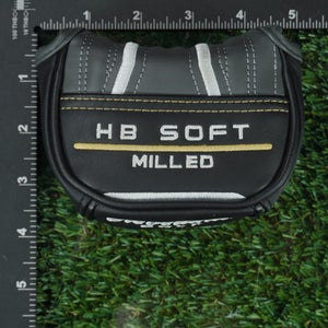 CLEVELAND GOLF HB SOFT MILLED MALLET PUTTER HEADCOVER CLOSURE BLACK/GRAY