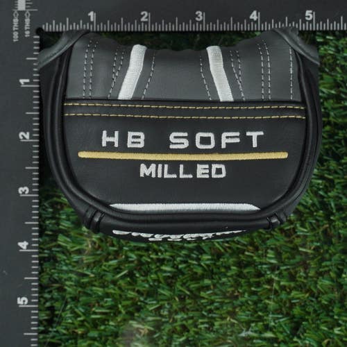 CLEVELAND GOLF HB SOFT MILLED MALLET PUTTER HEADCOVER CLOSURE BLACK/GRAY