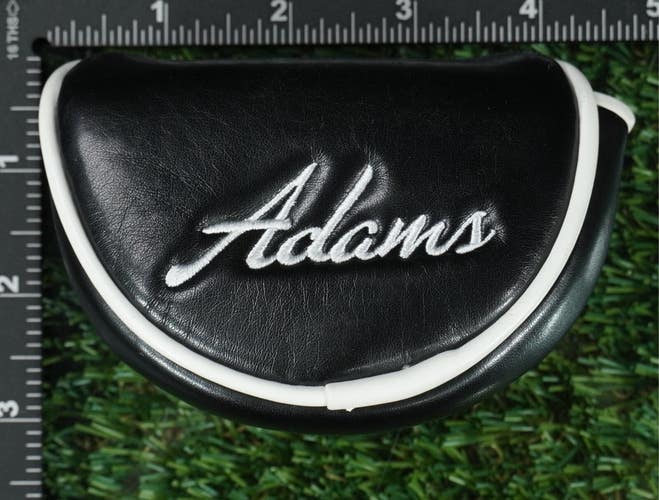 ADAMS MALLET PUTTER HEADCOVER CLOSURE BLACK / WHITE ~ L@@K!!