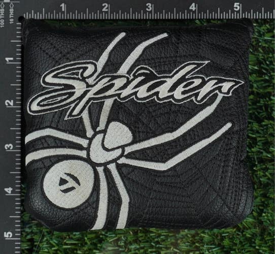TAYLORMADE SPIDER MALLET PUTTER HEADCOVER CLOSURE BLACK / WHITE ~ L@@K!!