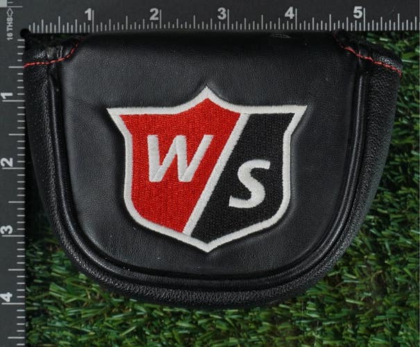 WILSON STAFF INFINITE MALLET PUTTER HEADCOVER CLOSURE BLACK ~ L@@K!!