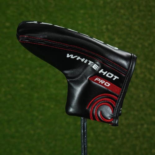 ODYSSEY WHITE HOT PRO BLADE PUTTER HEADCOVER CLOSURE BLACK / RED / WHITE