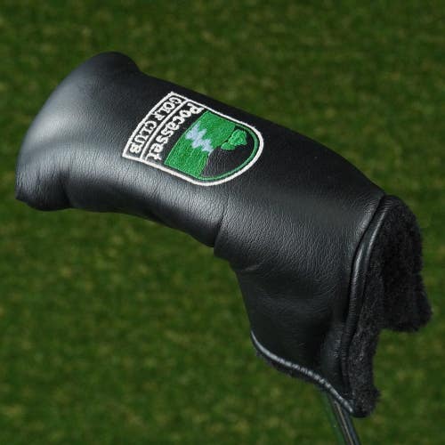 AM&E POCASSET GOLF CLUB BLADE PUTTER HEADCOVER BLACK CLOSURE ~ L@@K!!