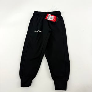 New Black CCM Youth Team Training Cuffed Pant | Youth XS | #888600283661