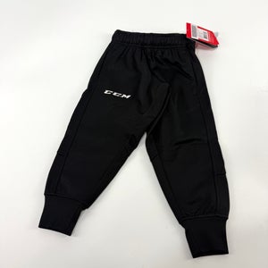 New Black CCM Youth Team Training Cuffed Pant | Youth XXS | #888600283654