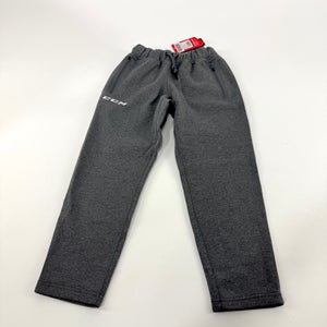 New Dark Grey CCM Youth Premium Tapered Fleece Pant | Youth S | #191520015596
