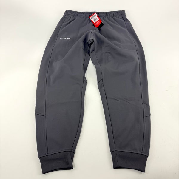 New Dark Grey CCM Mens Team Training Cuffed Pant | Senior XL | #888600283814