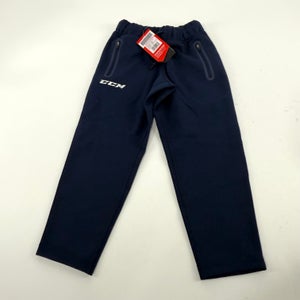 New Navy CCM Youth Premium Tapered Fleece Pant | Youth XS | #191520015664