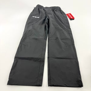 New Charcoal CCM Youth Hockey Warm Up Pants | Youth M | #888600716176