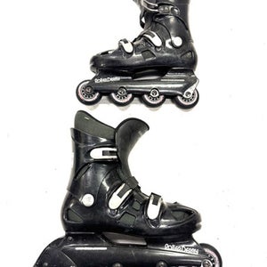 Used RollerDerby LITE RAIL SYSTEM Senior Rec Fitness Skates Black Senior 8 11860-S000289590