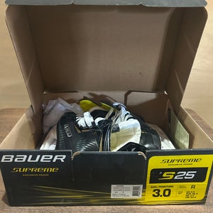 Bauer Supreme S25 Hockey Skates Regular Width Size 3 (New)