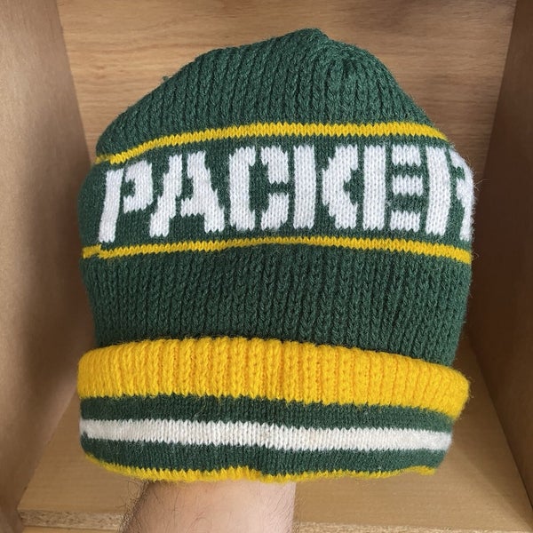 Vintage Green Bay Packers NFL Adult Knit Beanie Winter Hat Cap