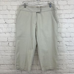 Adidas Golf Womens Stretch Twill 295392 Size 6 Ecru Khaki Capri Pant NWT