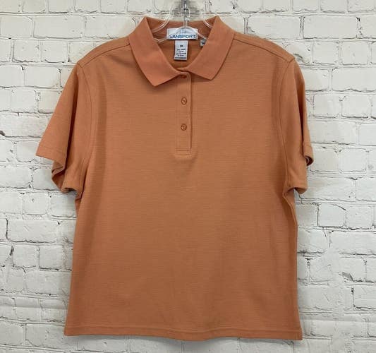 Vansport Vantage Womens Ottoman Size Small Orange Coral Golf Polo Shirt NWT