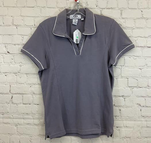 Vantage Womens 2711 Piped Size XSmall Purple White Golf Polo Shirt NWT