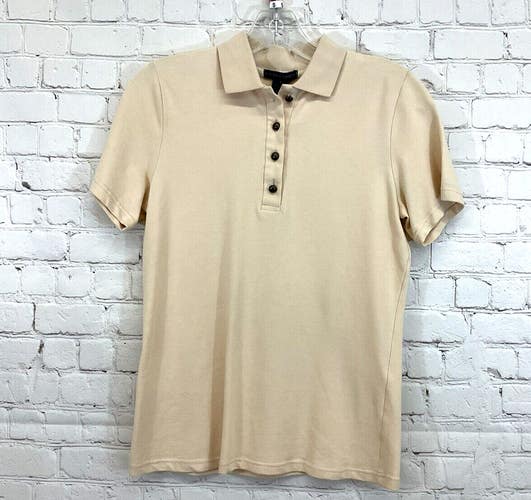 Birdy & Grace Adult Womens Signature Winged Size Small Beige Golf Polo Shirt NWT