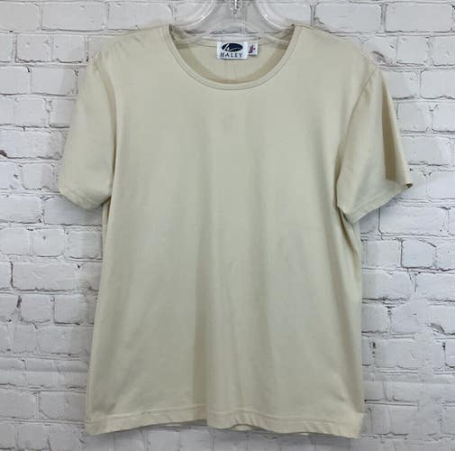 Hayley Adult Womens WF0011 Small Beige Tan Short Sleeve Golf Tshirt NWT