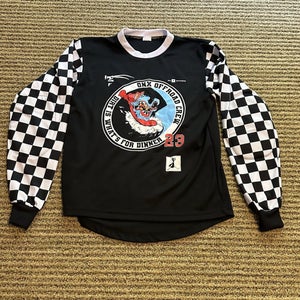 Reign VMX ONX Offroad Crew Padded Checkered Sleeve Crew Jersey Shirt Size S/M