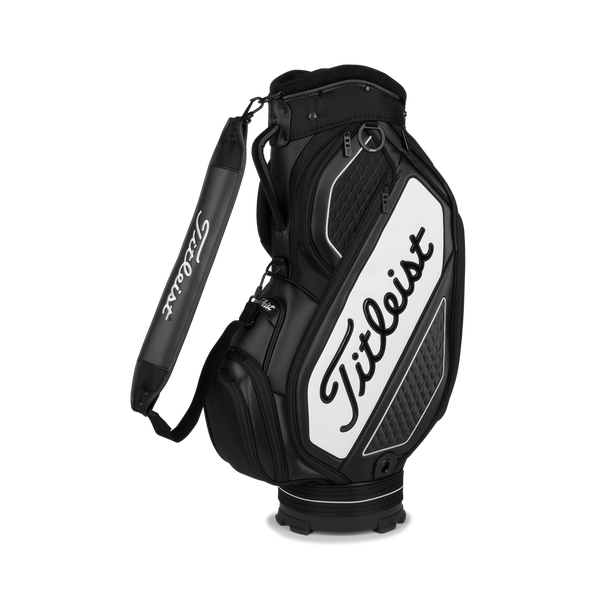 TITLEIST MIDSIZED STAFF BAG BLACK/WHITE