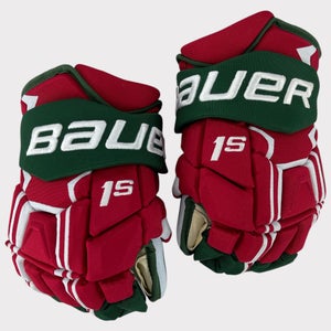 Pro Stock New 13" Bauer Supreme 1s New Jersey Devils Heritage Hockey Gloves