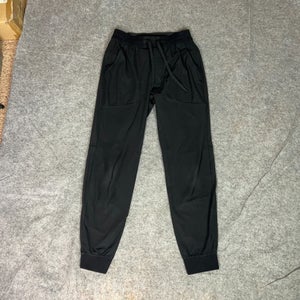 Lululemon Men Pants Small Jogger Black ABC Sports Athleisure Workout Logo Casual