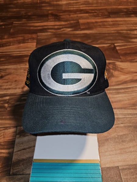 Vintage Rare 1990s Green Bay Packer NFL Sports #1 Apparel Big Logo Hat Snapback