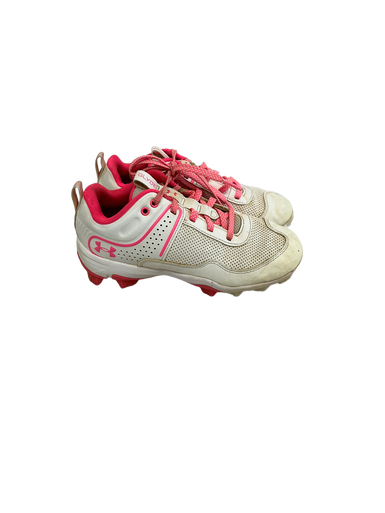 Used Under Armour Glyde Jr 1.5 Softball Cleats Pink And White  11692-S000134518