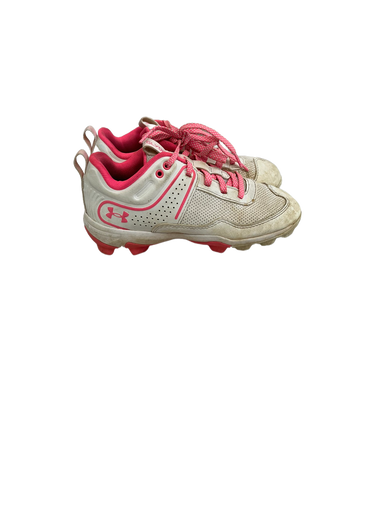 Used Under Armour Glyde Jr 2 Softball Cleats Pink And White 11692-S000134531