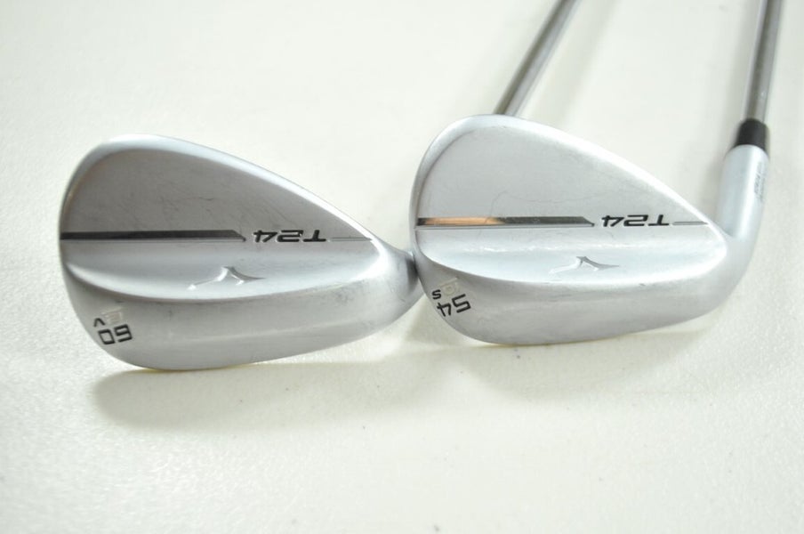 LEFT HANDED Mizuno T24 Soft Satin 54*, 60* Wedge Set DG S400 Stiff Steel #193753