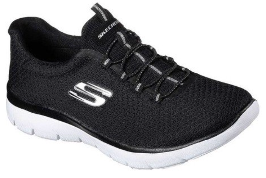 (New) Skechers Memory Foam Black and White Women's Size 6 Adult Shoes - 12980/BKW